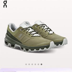 On Running Cloudventure women’s trail shoes size 8.5 olive/fir colour